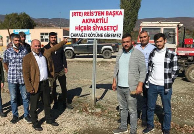 İlginç protesto: Reis hariç hiçbir AK Parti’li giremez