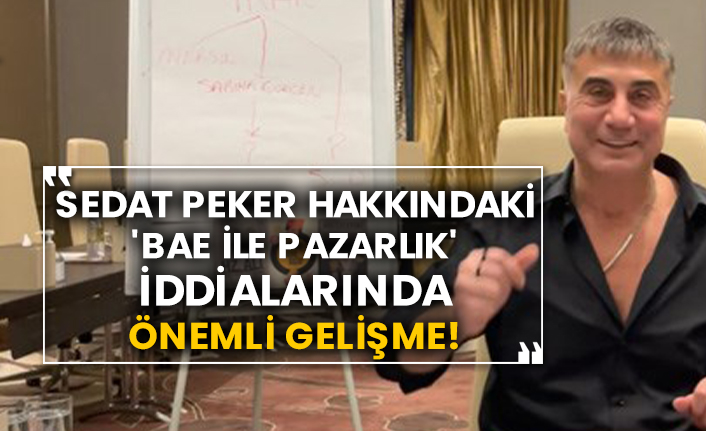 Sedat Peker hakkındaki 'BAE ile pazarlık' iddialarında önemli gelişme!