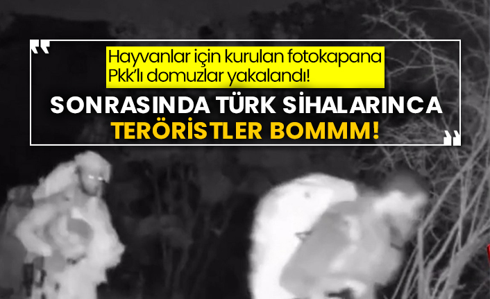 Hayvanlar için kurulan fotokapana Pkk’lı teröristler yakalandı! Sonrasında Türk Sihalarınca etkisiz hale getirildi!