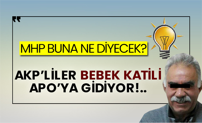 MHP buna ne diyecek? AKP’liler bebek katili Apo’ya gidiyor!..
