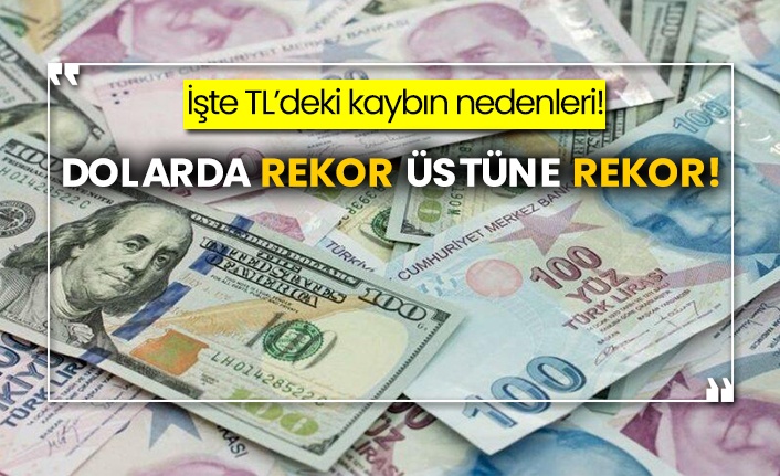 İşte TL’deki kaybın nedenleri! Dolarda rekor üstüne rekor!