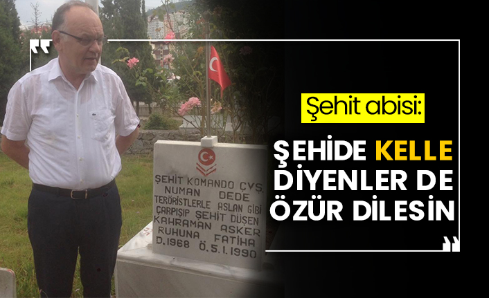 Şehit abisi: Şehide kelle diyenler de özür dilesin