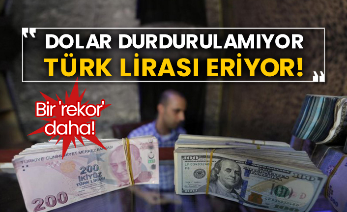 Dolar durdurulamıyor, Türk lirası eriyor! Bir 'rekor' daha!