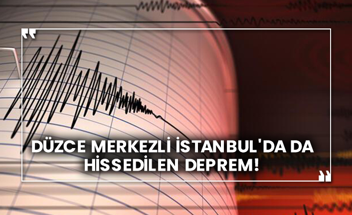 Düzce merkezli İstanbul'da da hissedilen deprem!