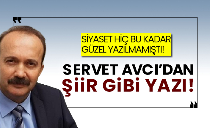 Siyaset hiç bu kadar güzel yazılmamıştı! Servet Avcı’dan şiir gibi yazı!