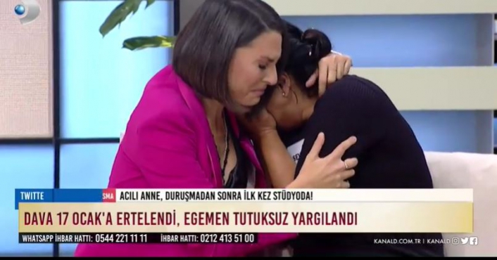 Ece Üner konuğuna sarılıp hüngür hüngür ağladı