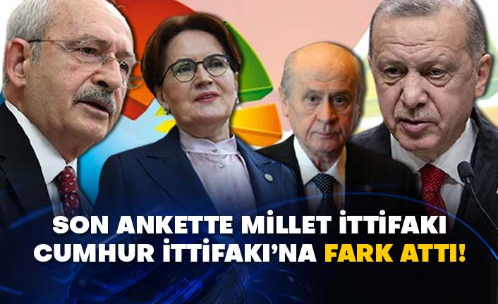 Son ankette Millet İttifakı Cumhur İttifakı’na fark attı!