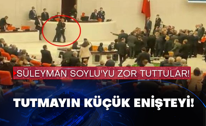 Süleyman Soylu'yu zor tuttular! Tutmayın küçük enişteyi!