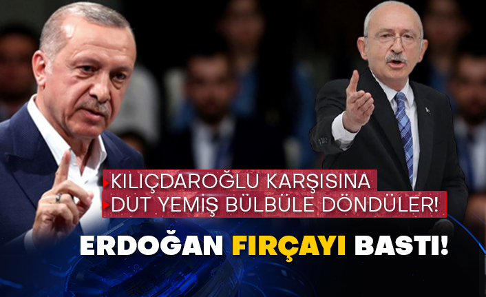 Kılıçdaroğlu karşısına dut yemiş bülbüle döndüler! Erdoğan fırçayı bastı!