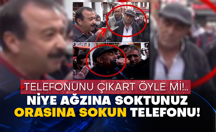 Ağzına telefon sokulan adam bu sefer sessiz sakin dinledi!