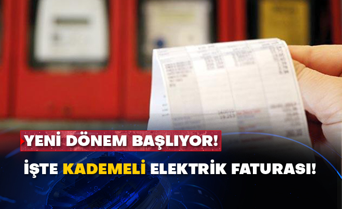 Yeni dönem başlıyor! İşte kademeli elektrik faturası!