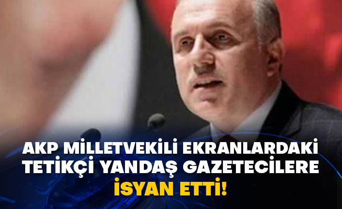 AKP Milletvekili ekranlardaki tetikçi yandaş gazetecilere isyan etti!