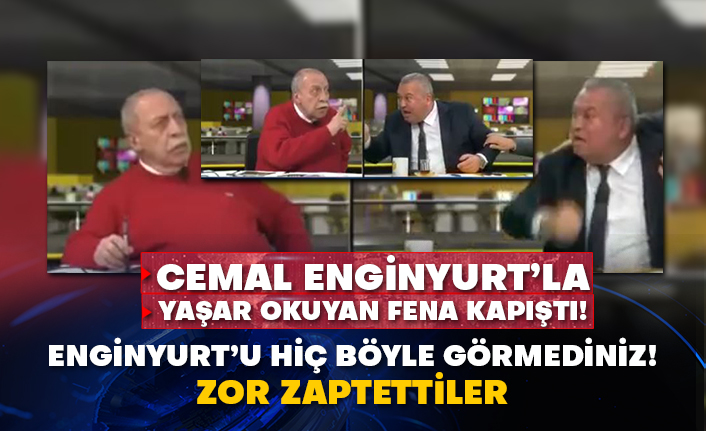 Cemal Enginyurt’la Yaşar Okuyan fena kapıştı! Cemal Enginyurt’u hiç böyle görmediniz! Zor zaptettiler