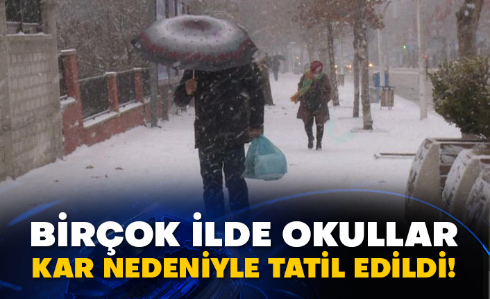 Birçok ilde okullar kar nedeniyle tatil edildi!