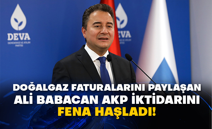 Doğalgaz faturalarını paylaşan Ali Babacan AKP iktidarını fena haşladı!
