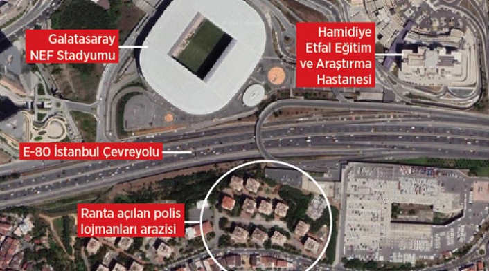 Talan sırası polis arazisine geldi