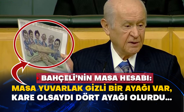 Bahçeli’nin masa hesabı: Masa yuvarlak gizli bir ayağı var, kare olsaydı dört ayağı olurdu…
