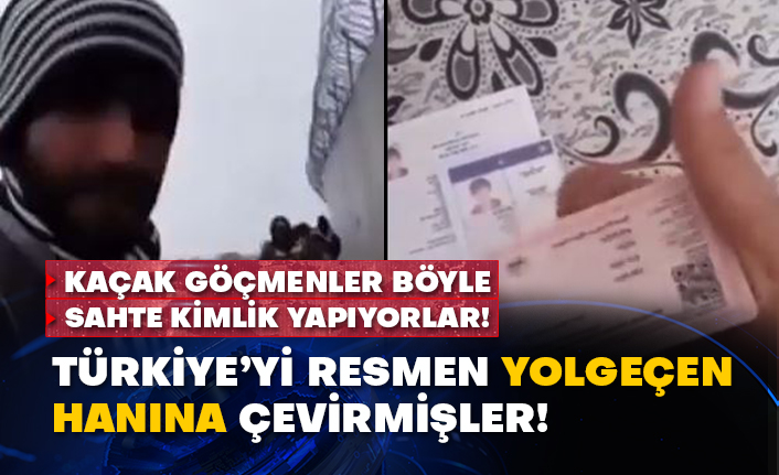 Kaçak göçmenler böyle sahte kimlik yapıyorlar! Türkiye’yi resmen yolgeçen hanına çevirmişler!
