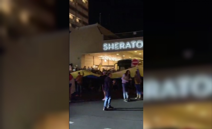 İsraillilerden Tel Aviv'deki Rus büyükelçiliği önünde protesto gösterisi