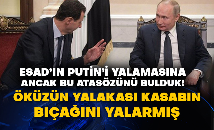 Esad, Putin’i yalamasına ancak bu atasözünü bulduk! Öküzün yalakası kasabın bıçağını yalarmış