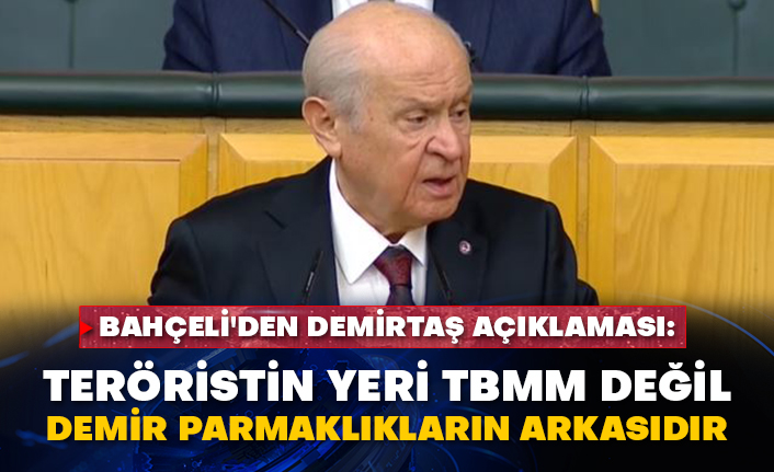 Bahçeli'den Demirtaş açıklaması: Teröristin yeri TBMM değil demir parmaklıkların arkasıdır