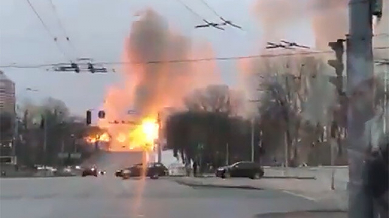 Kiev'de şiddetli patlama