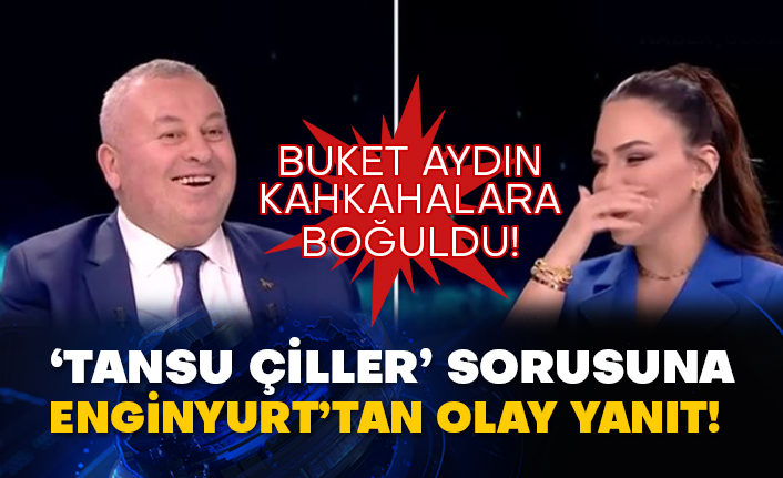 Buket Aydın kahkahalara boğuldu! ‘Tansu Çiller’ sorusuna Cemal Enginyurt’tan olay yanıt!