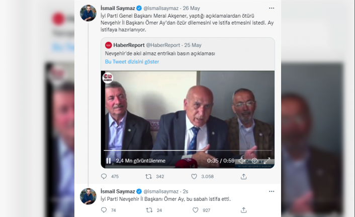 Meral Akşener istedi istifayı verdi… O sözleri olay olmuştu