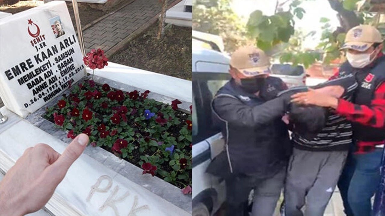 ŞEHİT MEZARLARINA "PKK" YAZAN VE ÖNCEKİ DURUŞMADA ŞEHİTLERİMİZE KÜFREDEN TERÖRİST FERHAT ŞAHİN'İN SERBEST BIRAKILDI