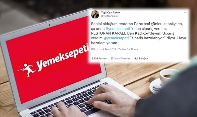 İNTERNET ÜZERİNDEN YEMEK SİPARİŞİNDE İLGİNÇ OLAY!
