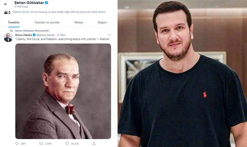 ŞAHAN GÖKBAKAR'DAN ÜNLÜ EKONOMİSTİN TWEETİYLE ADALET VURGUSU