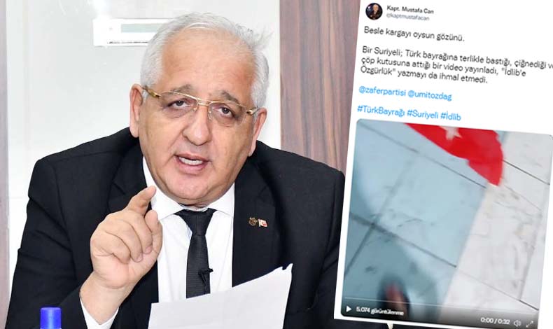 Suriyelilerden Türk Bayrağına kabul edilemez saygısızlık!
