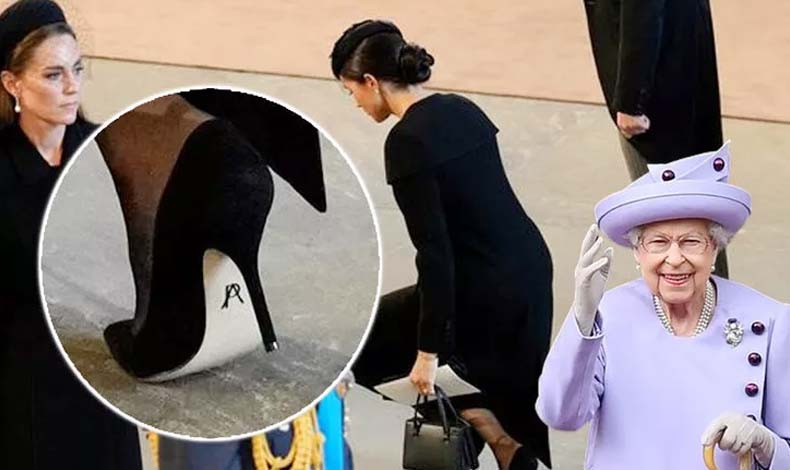 Elizabeth'i anma törenine Meghan'ın topuklu ayakkabısındaki sembol damga vurdu