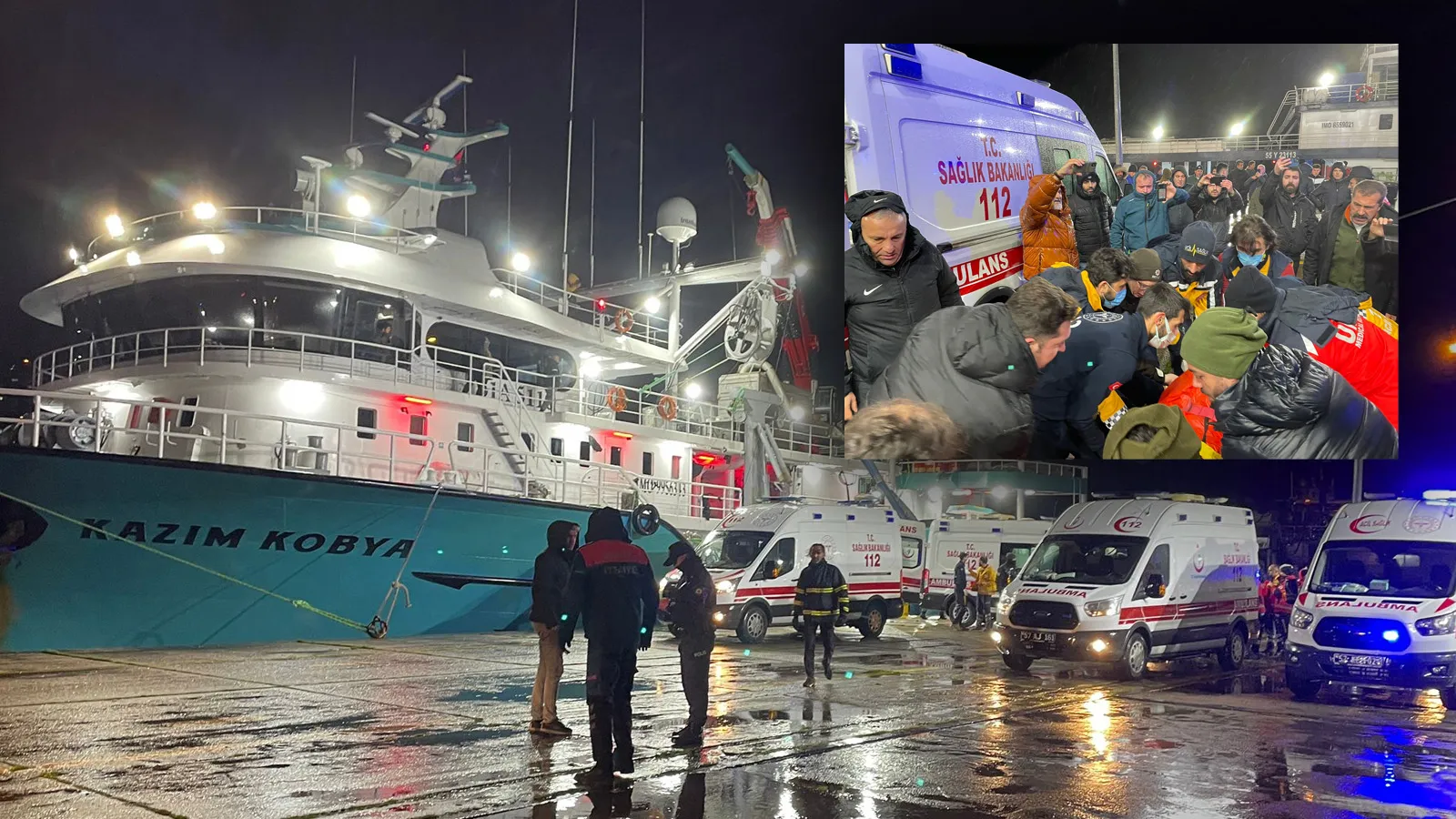 Sinop açıklarındaki gemide yangın; Yaralılar var!