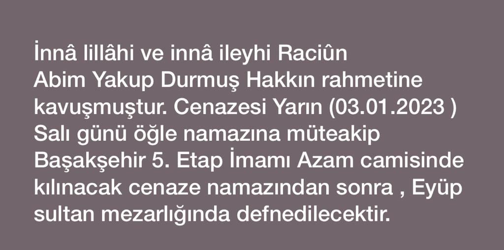Cemal Durmuş'un acı günü