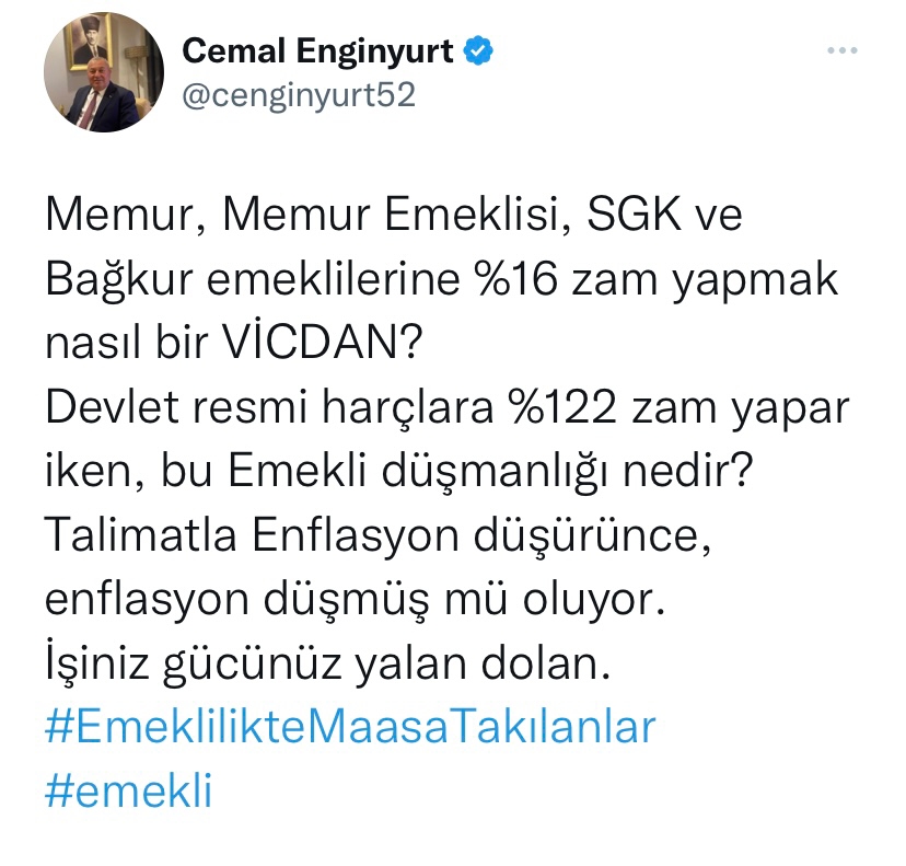 Cemal Enginyurt Saray'a seslendi:   "İşiniz gücünüz yalan dolan!"