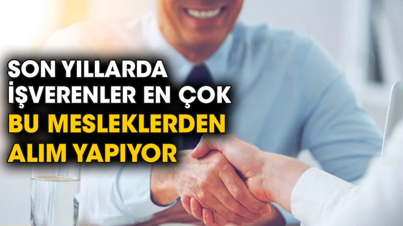 Son yıllarda işverenler en çok bu mesleklerden alım yapıyor