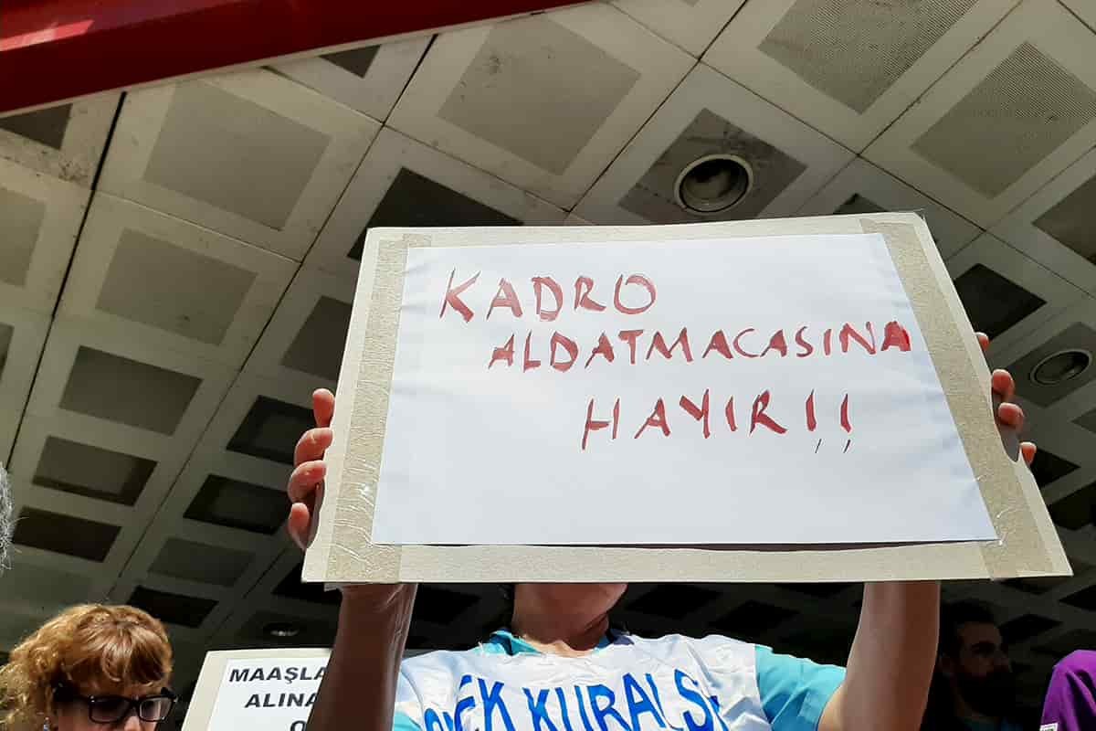 Belediye taşeron işçileri kadro istiyor!