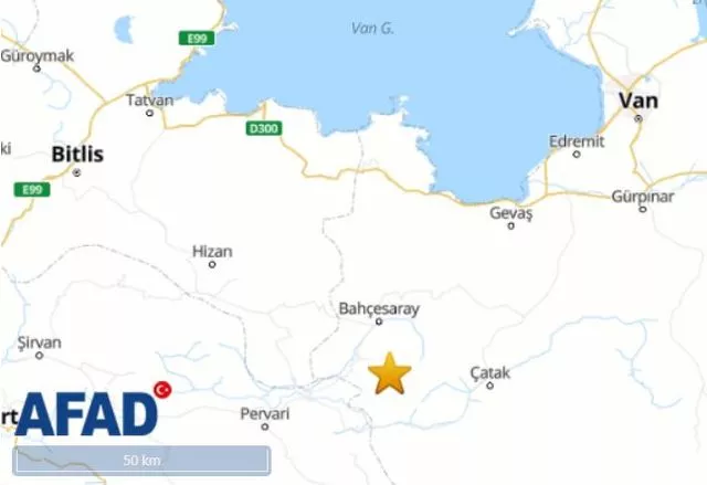 Van'da korkutan depremi AFAD duyurdu