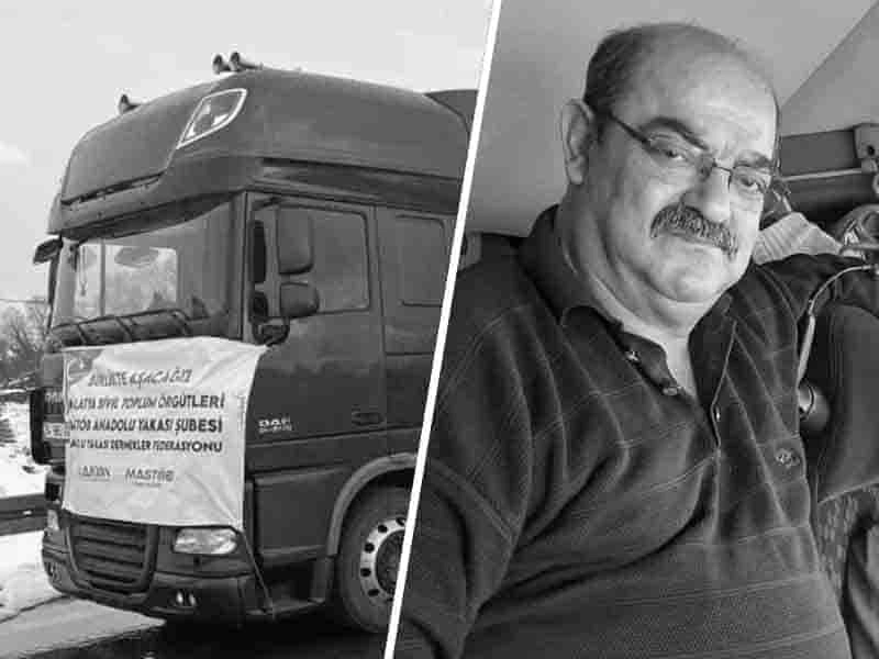 Deprem bölgesine yardım götürürken hayatını kaybetti