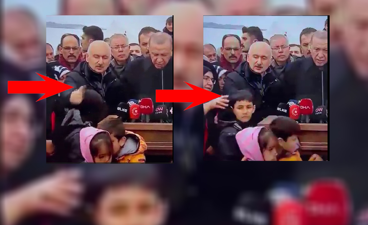 Ulaştırma Bakanı Karaismailoğlu’nun Erdoğan konuşurken küçük bir çocuğa yaptığı hareket tepki çekti