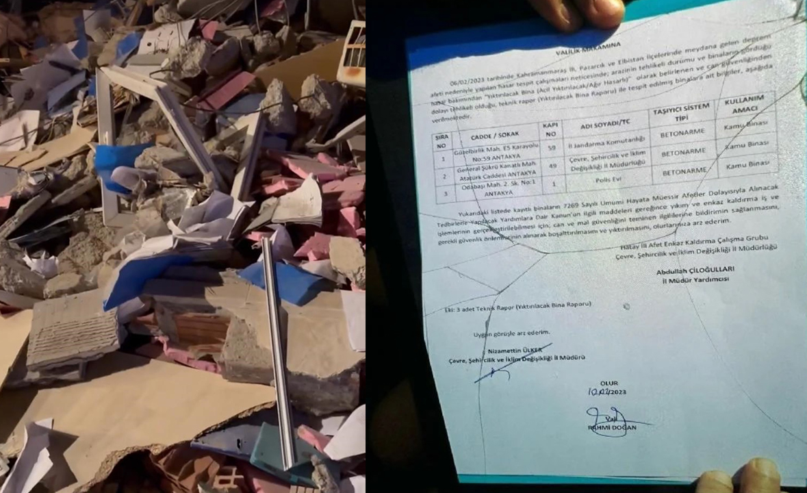 Hatay’daki delil karartmanın belgesi ortaya çıktı: İnsanların ölüm fermanı olan raporları ortadan kaldırmak istediler