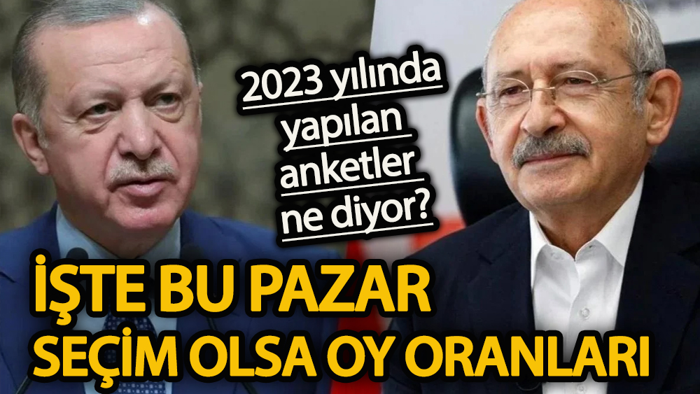 2023 yılında yapılan son anketler kimi işaret ediyor? İşte bu Pazar seçim olsa oy oranları