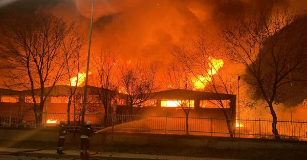 Tekirdağ’da fabrika yangını