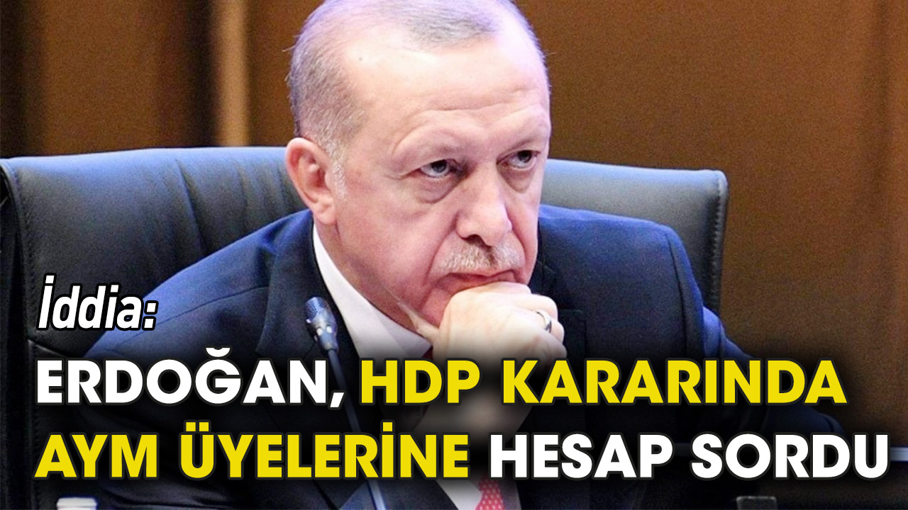 Erdoğan, HDP kararında AYM üyelerine hesap sordu
