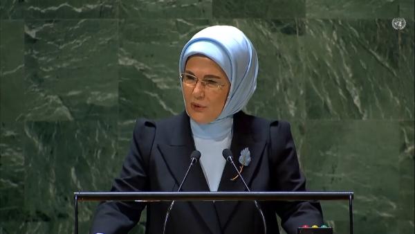 Emine Erdoğan, BM Genel Kurulunda Sıfır Atık Günü özel oturumunda konuştu