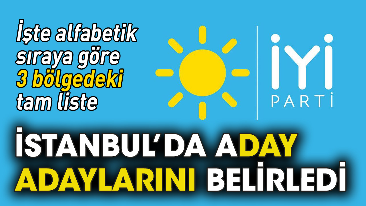 İYİ Parti'nin İstanbul'da aday adaylarının tam listesi