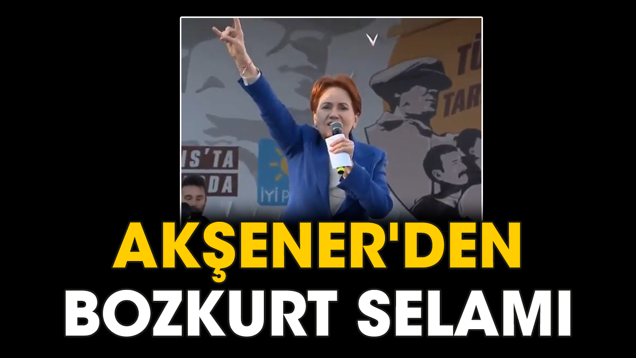Akşener'den bozkurt selamı