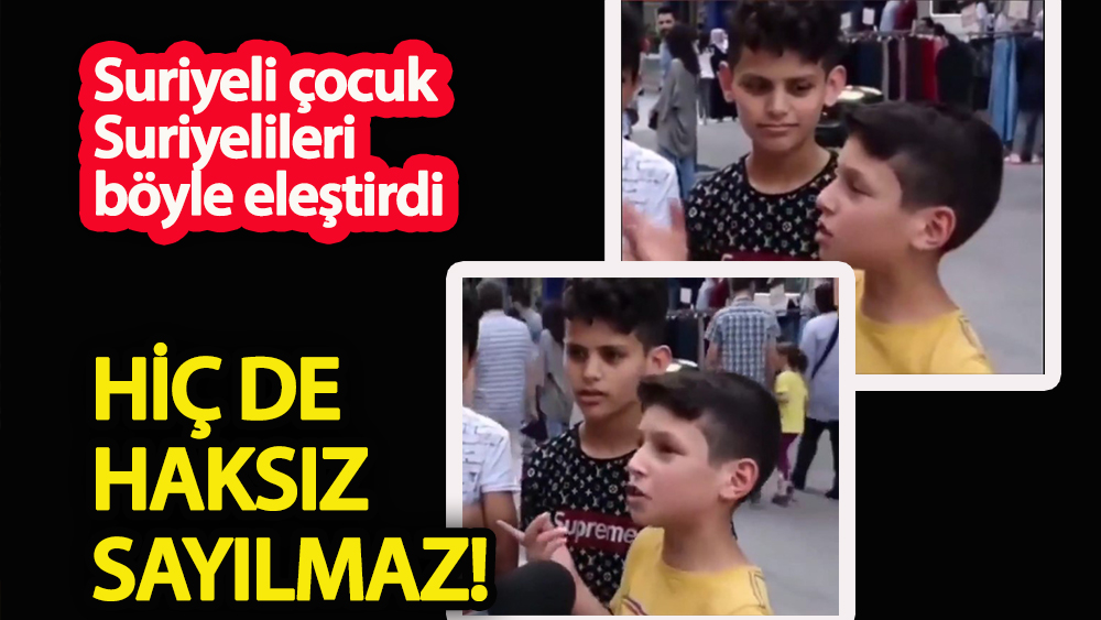 Sokak röportajında konuşan Suriyeli çocuk Suriyelileri eleştirdi  Hiç de haksız sayılmaz!