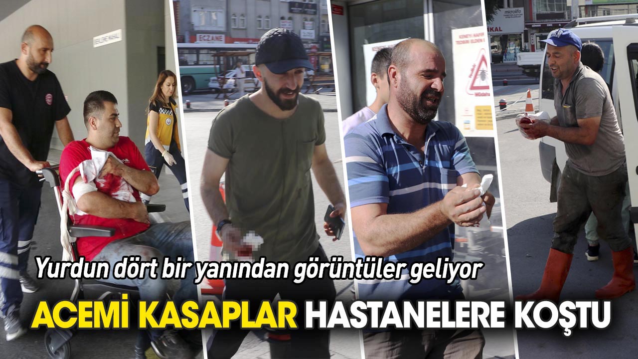Acemi kasaplar hastanelere koştu